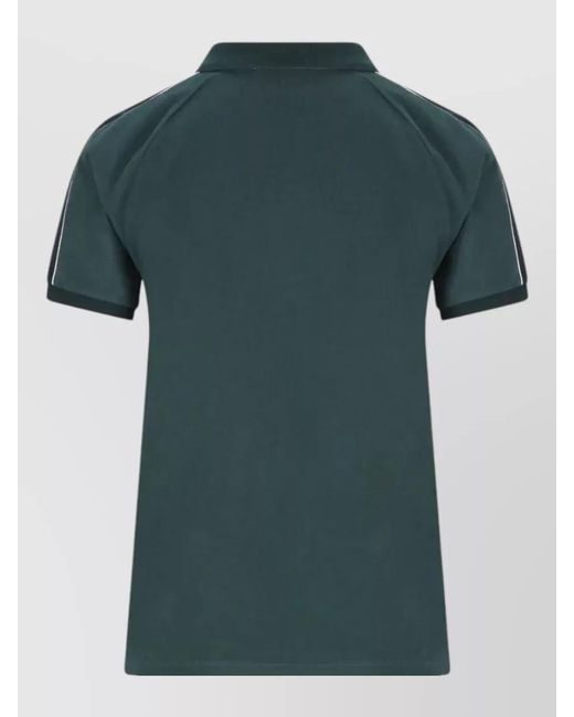Miu Miu Green Two Tone Cotton Polo Shirt