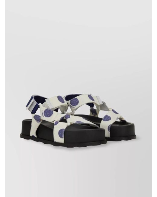 Moschino Metallic Logo Sandals