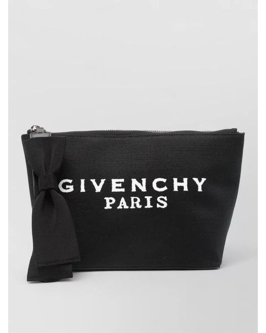 Givenchy Black Chic Clutch Bag Bow Detail