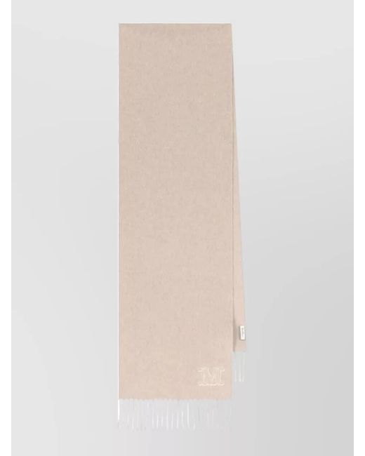 Max Mara White Cashmere Scarf
