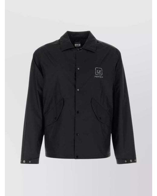 C P Company Black Long Sleeves Nylon Jacket for men