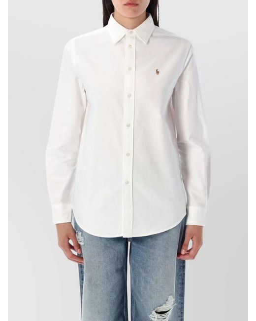 Polo Ralph Lauren White Casual Button-Up Shirt With Long Sleeves