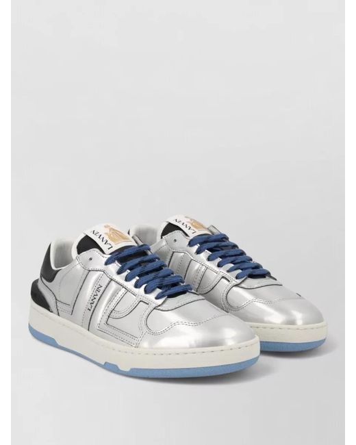Lanvin Blue Clay Low-Top Sneakers