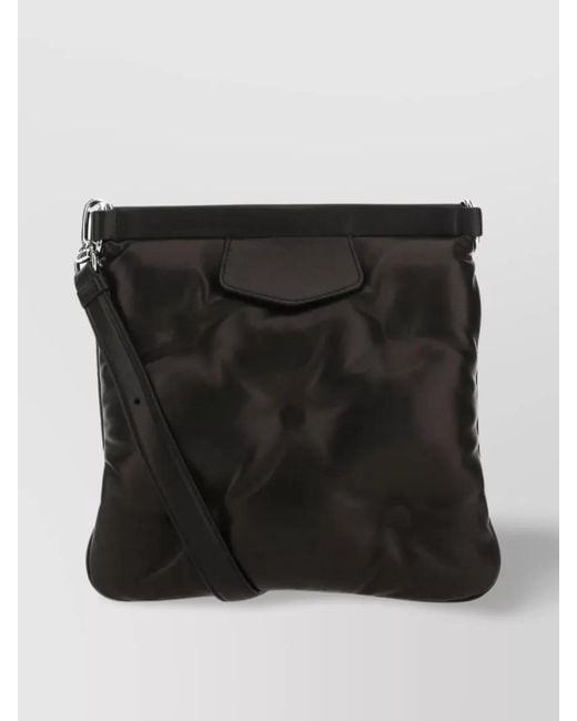 Maison Margiela Black Quilted Leather Shoulder Bag for men