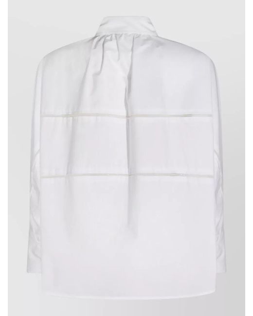 Fabiana Filippi White Cotton Sleeveless Shirt
