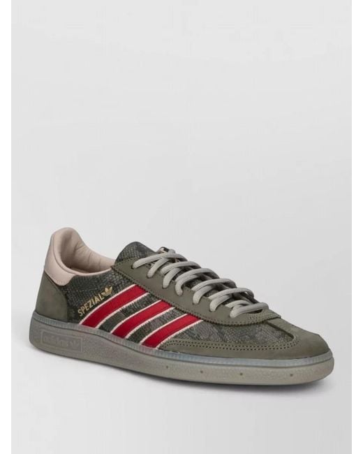 Adidas Gray Low Top Lace-Up Sneakers for men