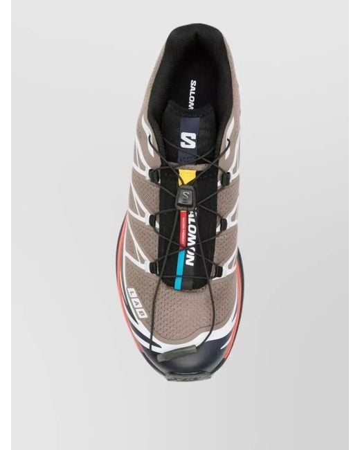 Salomon Gray Xt-6 Lace-Up Sneakers