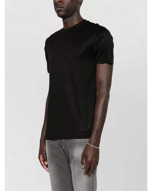 Emporio Armani Black Crewneck Cotton T-Shirt for men
