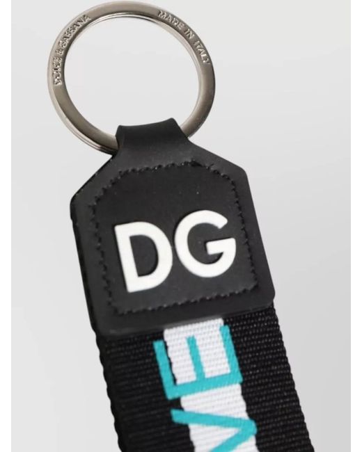 Dolce & Gabbana Blue Logo Keychain for men