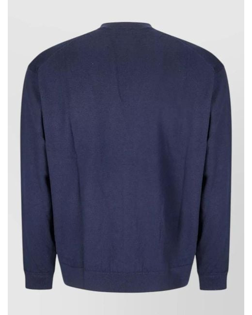 Maison Kitsuné Blue Silk Cardigan for men