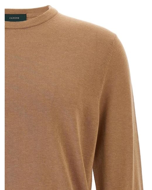 Zanone Natural Cotton Jumper for men