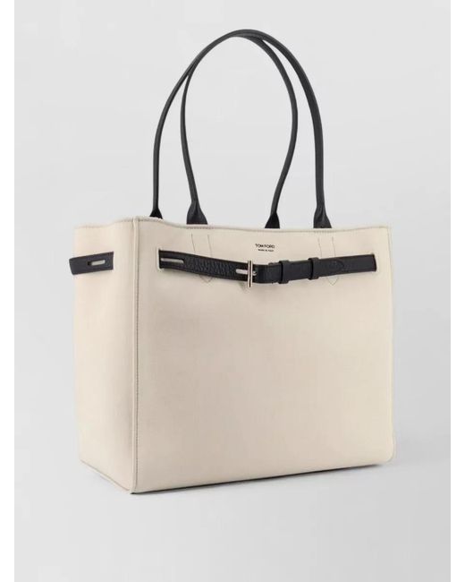 Tom Ford Natural Audrey Medium Tote Bag Top Handles