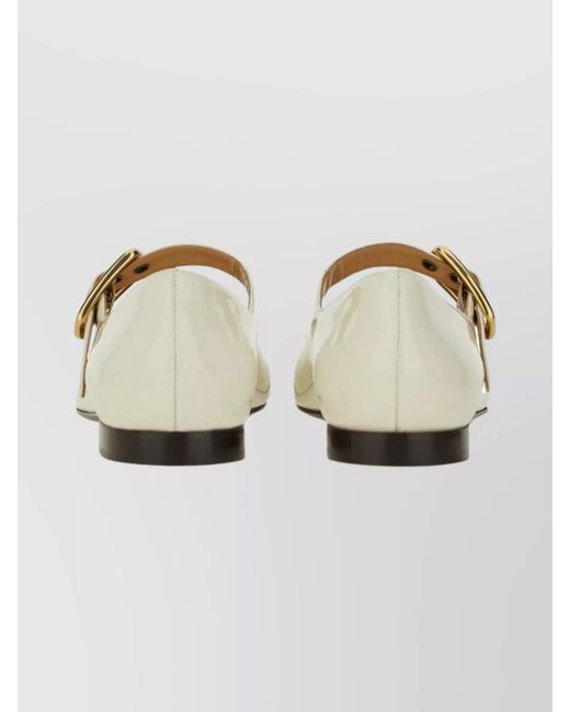 Chloé Metallic Leather Polly Ballerina Shoes