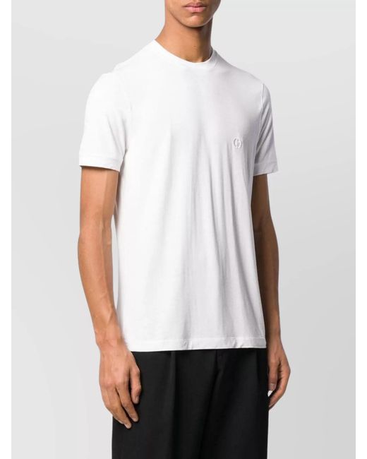 Giorgio Armani White Slim-Fit Crew-Neck T-Shirt for men