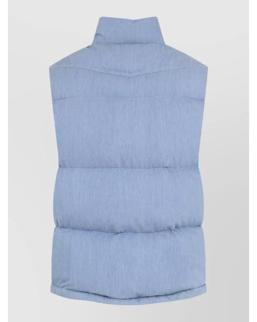 Moncler Blue Envional Padded Vest Technical Layering Piece for men