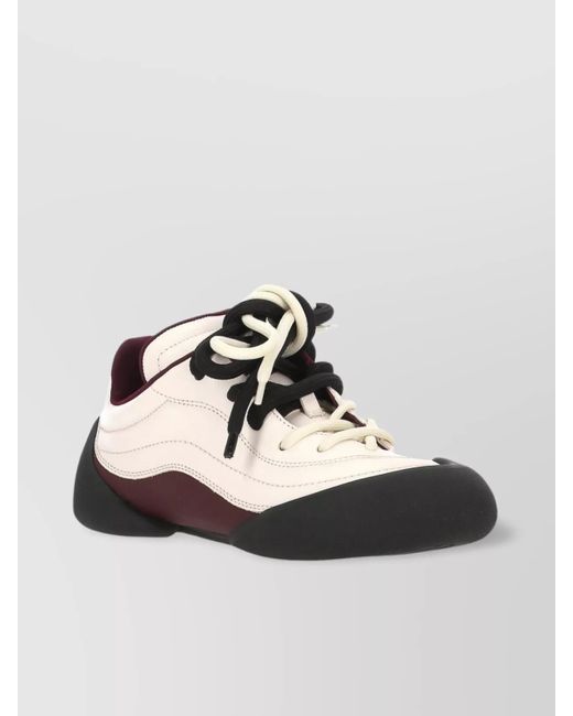 Alexander McQueen White Bordeaux And Sneakers With Padded Design