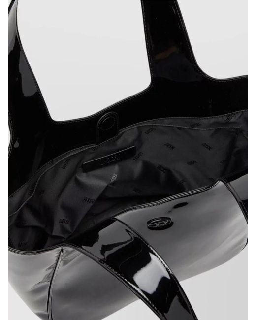 DIESEL White Play Shopper Ew Shoulder Bag