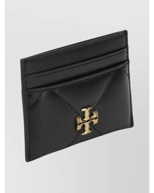 Tory Burch Black Quilted Leather Cardholder