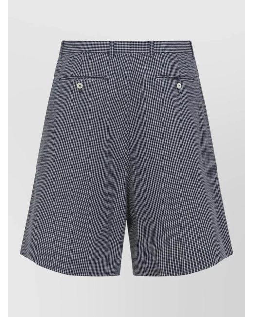 Givenchy Gray Checked Cotton Tailored Shorts for men