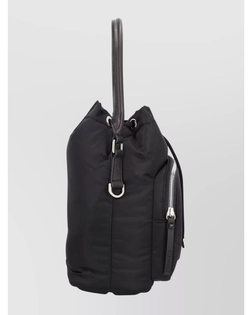 Premiata Black Nylon Bucket Bag
