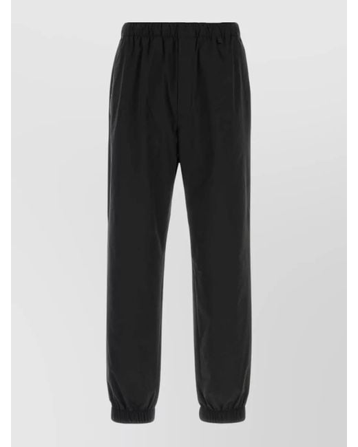 Moncler Black Canvas Track Pants for men