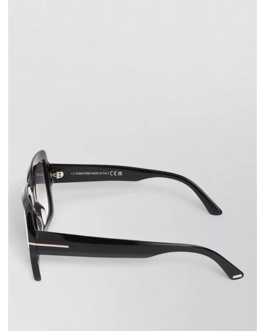 Tom Ford Black Sunglasses Ft1082 Square Gradient Lenses