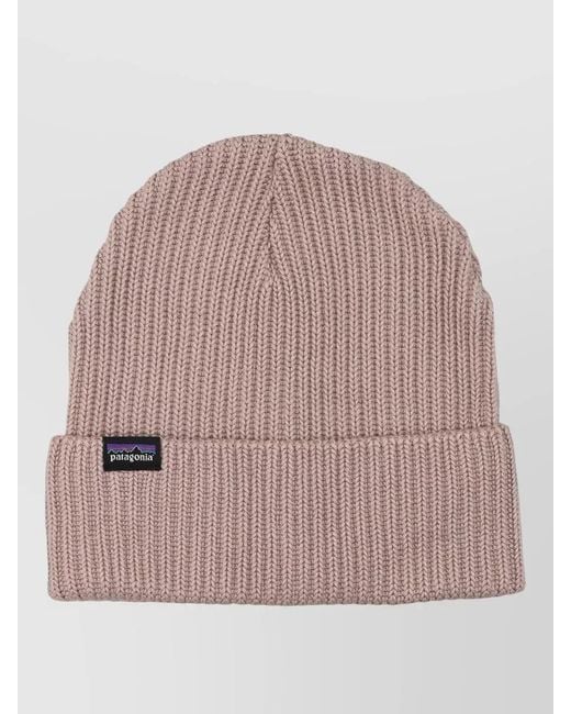 Patagonia Pink Casual Fisherman Beanie Knit Folded Cuff for men