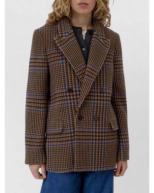 Closed Brown Wool Blend Jacket Double Breasted Tailoring