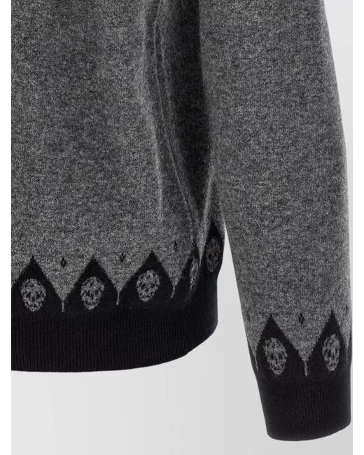 McQueen Gray Wool Sweater for men
