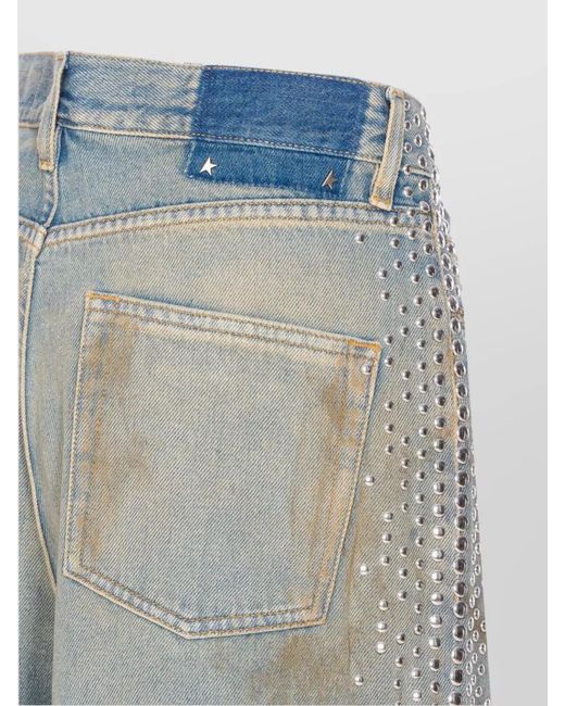 Golden Goose Deluxe Brand Blue Denim Studded Boyfriend Jeans
