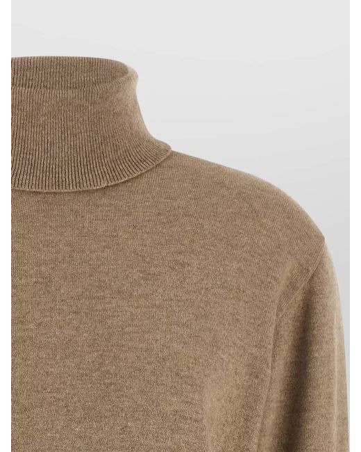 Brunello Cucinelli Brown Cycling Style Cashmere Knit Sweater