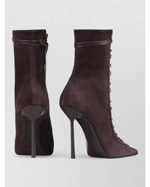 Le Silla Black Colette Lace Up Ankle Boots 120Mm