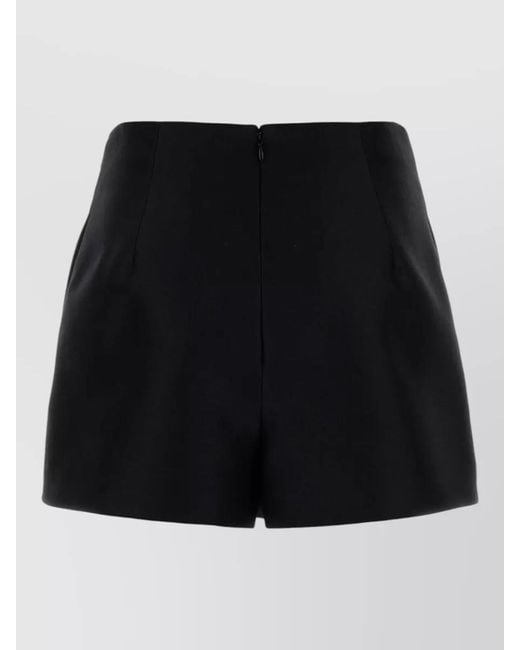 Balenciaga Black Wool Blend Shorts Pant Skirt Side Buttons