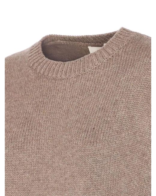 Lisa Yang Natural Cashmere Ribbed Crew-Neck Oversized Jumper