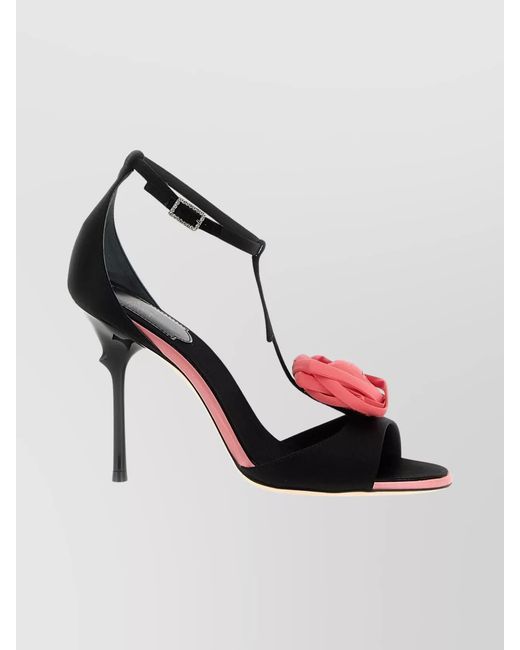Roger Vivier Black Silk Sandals