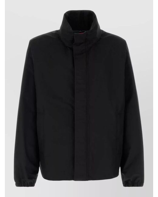 Gucci Black Cotton Hooded Zip Jacket for men