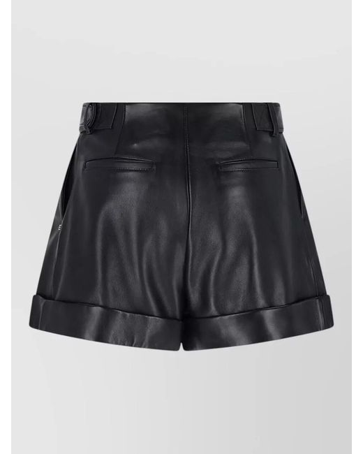 Sportmax Black Straight Shorts Belt Loops Side Pockets
