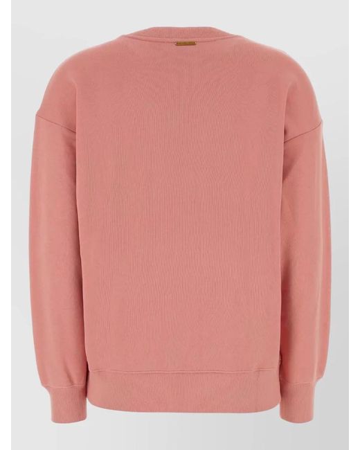 Michael Kors Pink Cotton Sweatshirt Crew Neck Long Sleeves