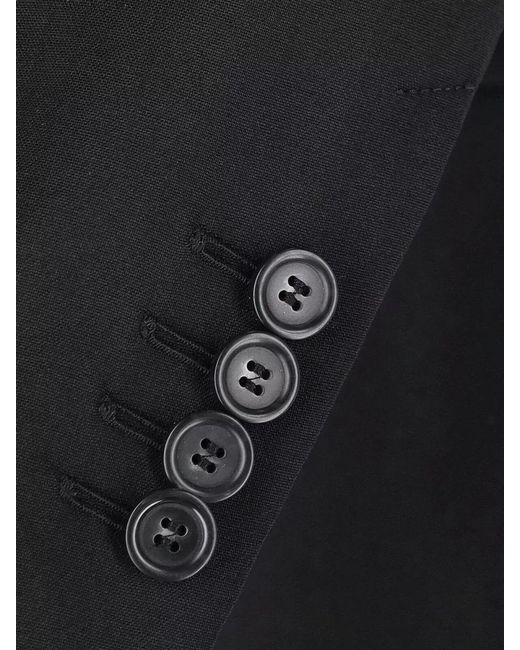 Sportmax Black Wool Double-Breasted Blazer