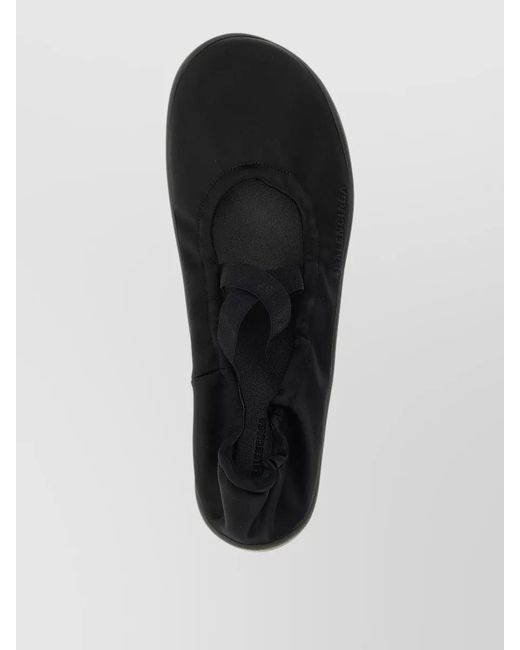 Balenciaga Black Shibuya Ballerina Shoes Elastic Strap