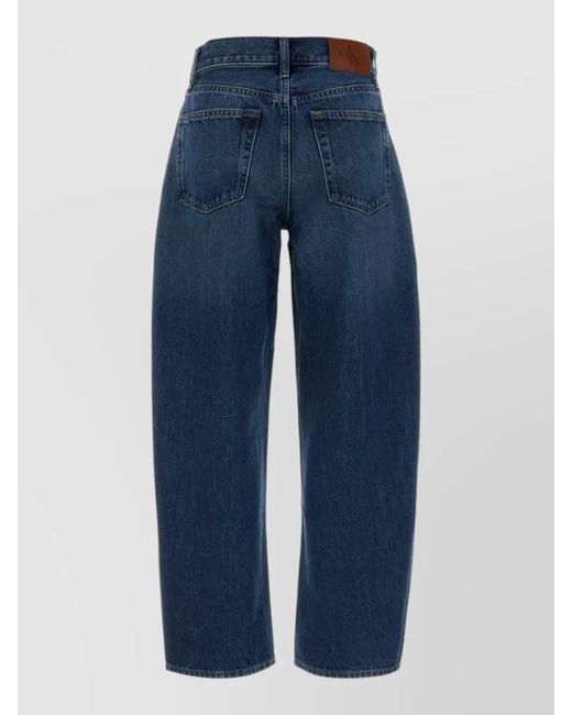 Calvin Klein Blue Denim Trousers Five Pocket Design