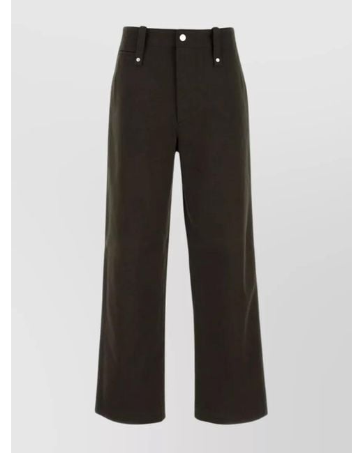 Burberry Black Cotton Wide-Leg Trousers for men