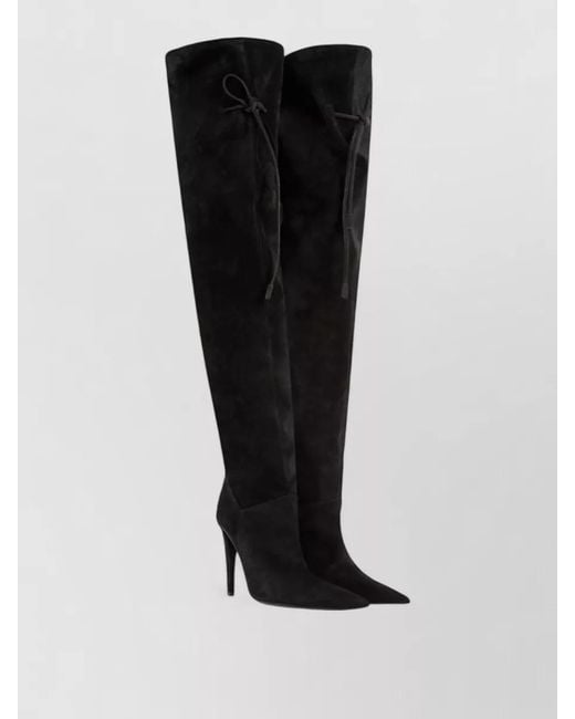 Giuseppe Zanotti Black Suede Over The Knee Cuissard Boots
