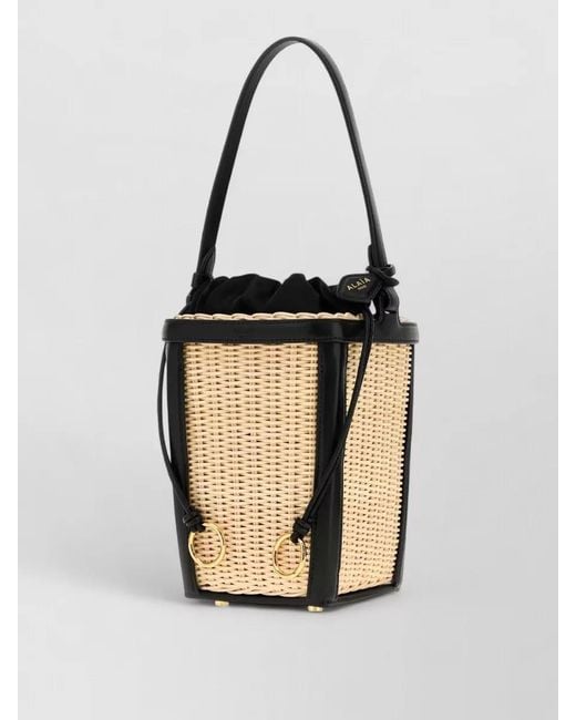 Alaïa White Leather Bucket Bag