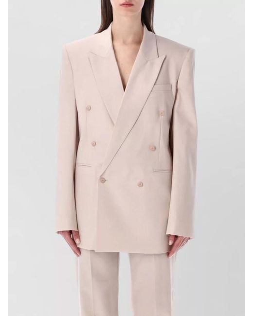 Frankie Shop Pink Monterey Blazer Longline Tailoring Detail