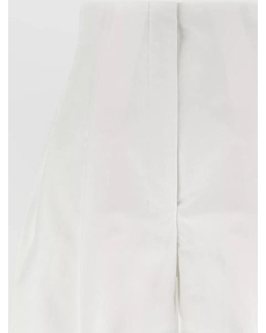 Jacquemus White Cotton Wide-Leg Trousers