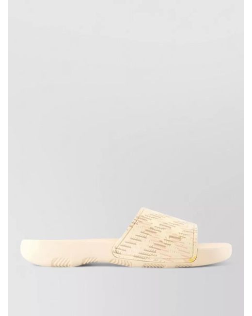 Burberry Natural Slide Sandals Open Toe Textured Sole