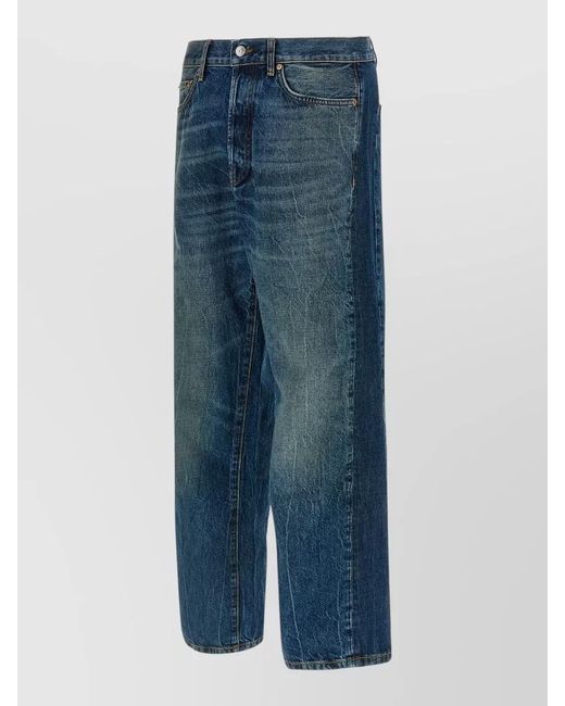 Department 5 Blue Curtis Jeans Straight Leg Belt Loops Back Pocket for men