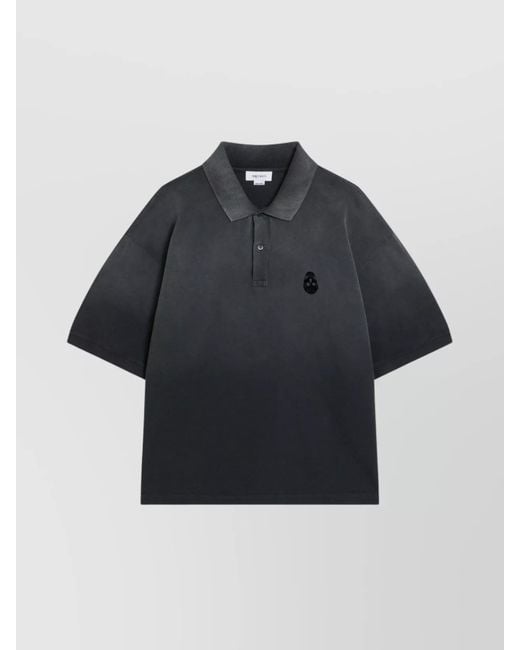 Alexander McQueen Blue Faded Effect Cotton Polo Shirt for men