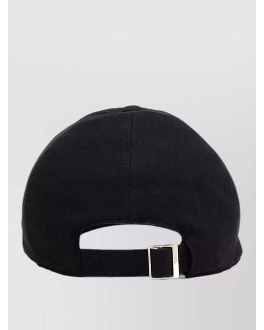 Dior Black Curved Brim Baseball Cap Structured Crown Design for men